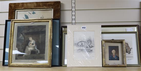 A group of assorted pictures and prints